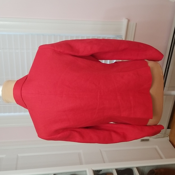 Talbots Irish linen casual blazer in Red, size 8 - Picture 6 of 9